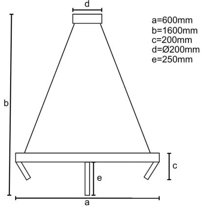 LED dæmpbar loftlampe på kabel LED/85W/230V 3000-6500K + fjernbetjening
