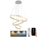 LED dæmpbar loftlampe på kabel LED/85W/230V 3000-6500K Ø 60 cm Ø 60 cm + fjernbetjening