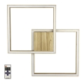 LED Dæmpbar loftlampe RAMME LED/48W/230V mat egetræ + fjernbetjening