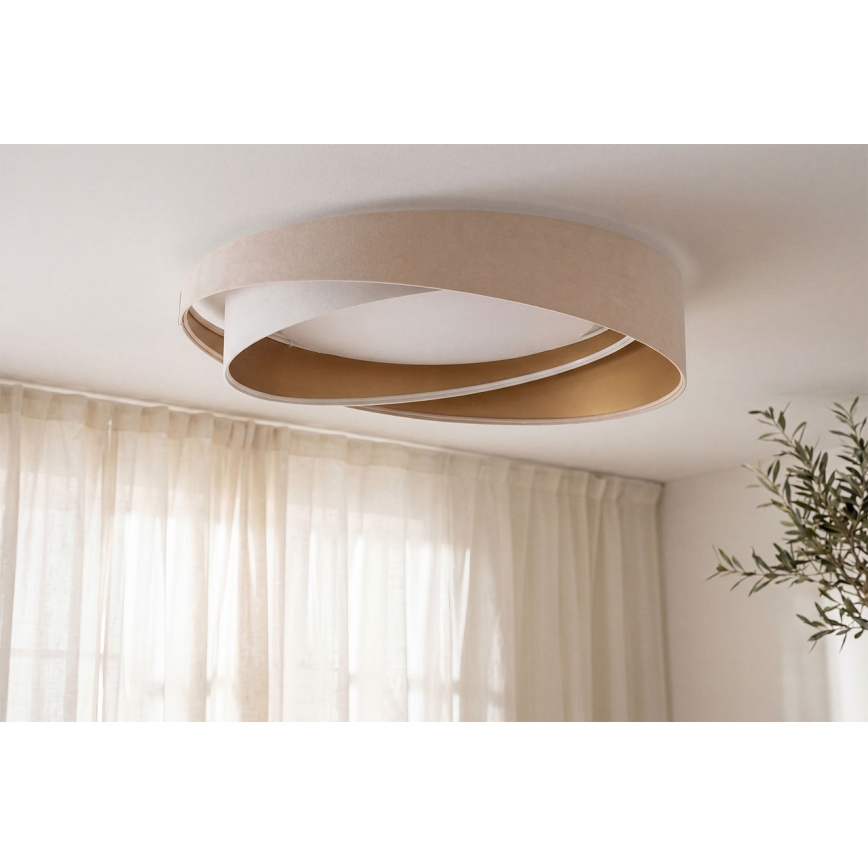 Dæmpbar LED-loftlampe SMART GALAXY MODERN LED/24W/230V 3000-6500K Ø 55 cm beige/hvid/guld + fjernbetjening