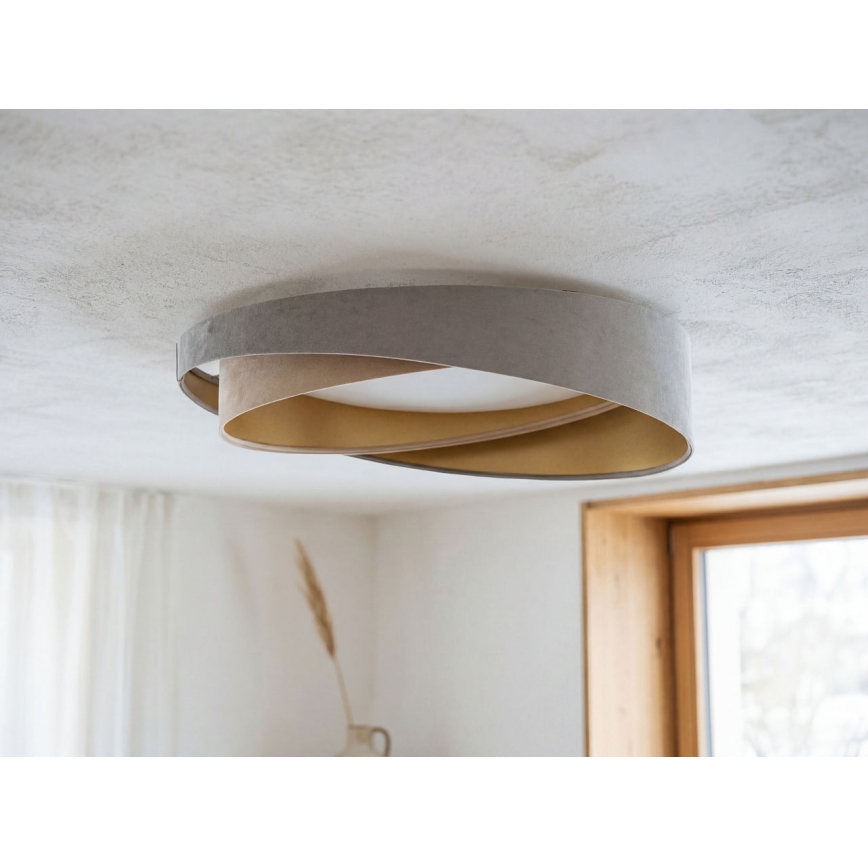 Dæmpbar LED-loftlampe SMART GALAXY MODERN LED/24W/230V 3000-6500K Ø 55 cm grå/beige/guld + fjernbetjening