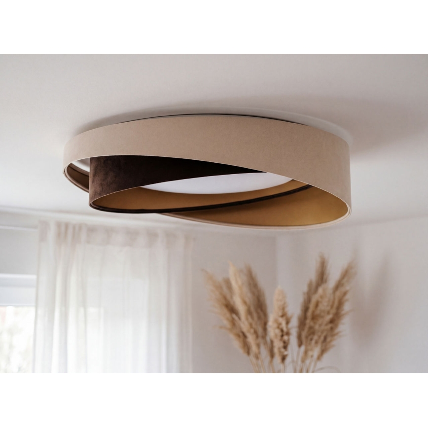 Dæmpbar LED-loftlampe SMART GALAXY MODERN LED/24W/230V 3000-6500K Ø 55 cm beige/brun/guld + fjernbetjening