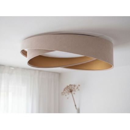 Dæmpbar LED-loftlampe SMART GALAXY MODERN LED/24W/230V 3000-6500K Ø 55 cm beige/guld + fjernbetjening