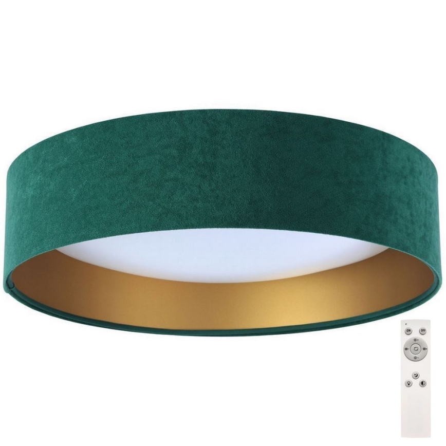 LED Dæmpbar loftlampe SMART GALAXY LED/24W/230V Ø 44 cm grøn/guld 3000-6500K + fjernbetjening