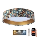 LED Dæmpbar loftlampe SMART GALAXY LED/24W/230V Ø 45 cm 2700-6500K Wi-Fi Tuya flerfarvet/guld + fjernbetjening