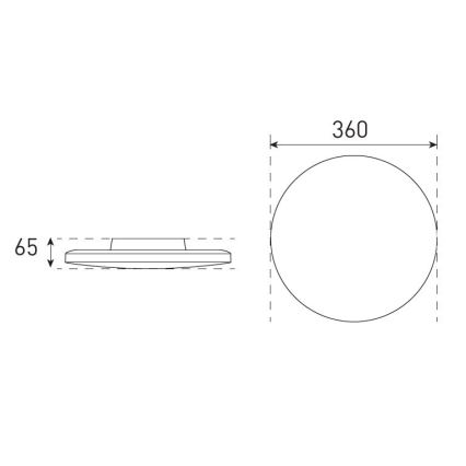 LED Dæmpbar loftlampe til badeværelse VARIO NOVA LED/13/18W/230V 3000/4000/5700K Ø 36 cm IP44 sort