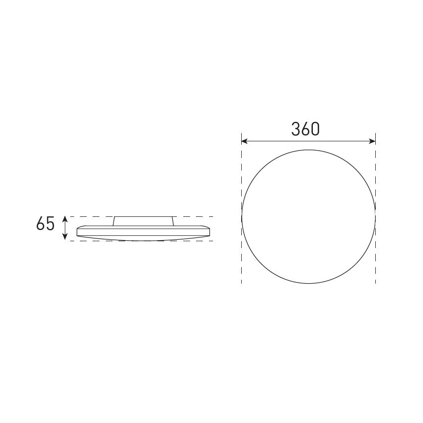 LED Dæmpbar loftlampe til badeværelse VARIO NOVA LED/13/18W/230V 3000/4000/5700K Ø 36 cm IP44 sort