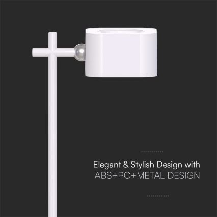 LED Dæmpbar magnetisk genopladelig bordlampe 4-i-1 LED/3W/5V 3000-6000K 1800 mAh hvid