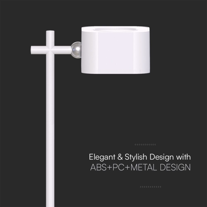 LED Dæmpbar magnetisk genopladelig bordlampe 4-i-1 LED/3W/5V 3000-6000K 1800 mAh hvid
