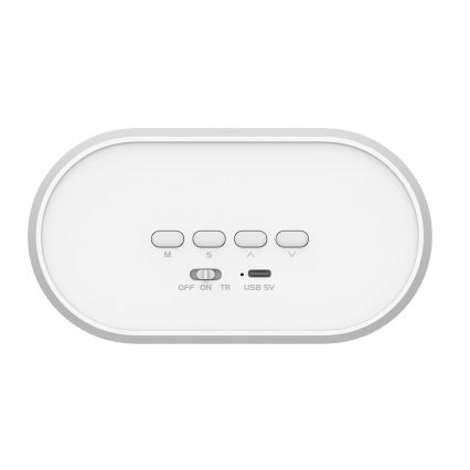 LED Dæmpbar natlampe med vækkeur BUNNY LED/1,2W/5V 3000K