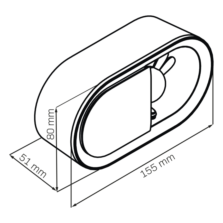 LED Dæmpbar natlampe med vækkeur BUNNY LED/1,2W/5V 3000K