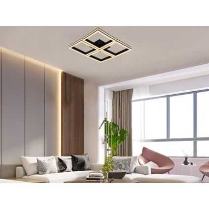 LED Dæmpbar overflademonteret loftarmatur LED/215W/230V 3000-6500K + fjernbetjening