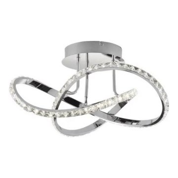 LED-dæmpbar overflademonteret loftlampe ABRO LED/26W/230V, blank krom