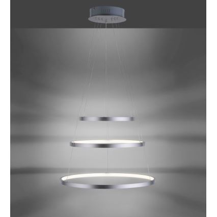 Leuchten Direkt 11526-55 - Dæmpbar LED-pendel på stålwire CIRCLE LED/13,5W/230V + LED/19,5W + LED/24W