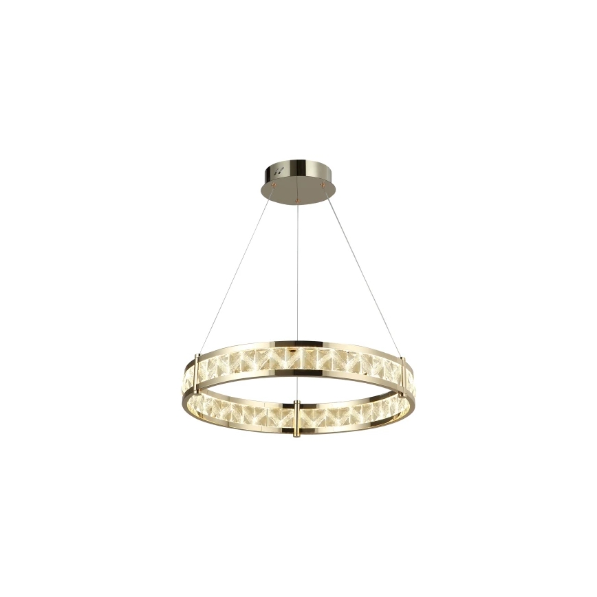 LED dæmpbar krystal-lysekrone med wireophæng ENRIQUE LED/40W//230V 3000-6000K Ø 60 cm + fjernbetjening