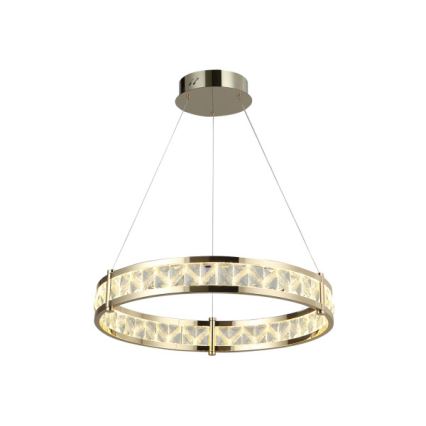 LED dæmpbar krystal-lysekrone med wireophæng ENRIQUE LED/40W//230V 3000-6000K Ø 60 cm + fjernbetjening