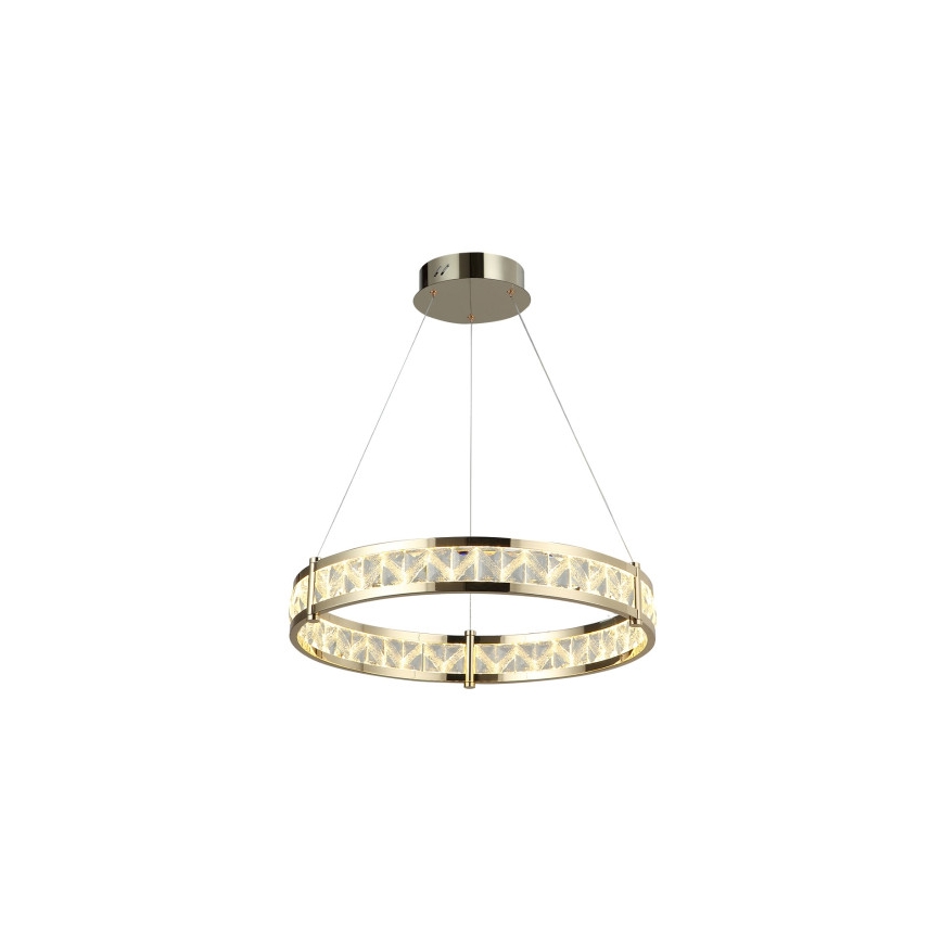LED dæmpbar krystal-lysekrone med wireophæng ENRIQUE LED/40W//230V 3000-6000K Ø 60 cm + fjernbetjening