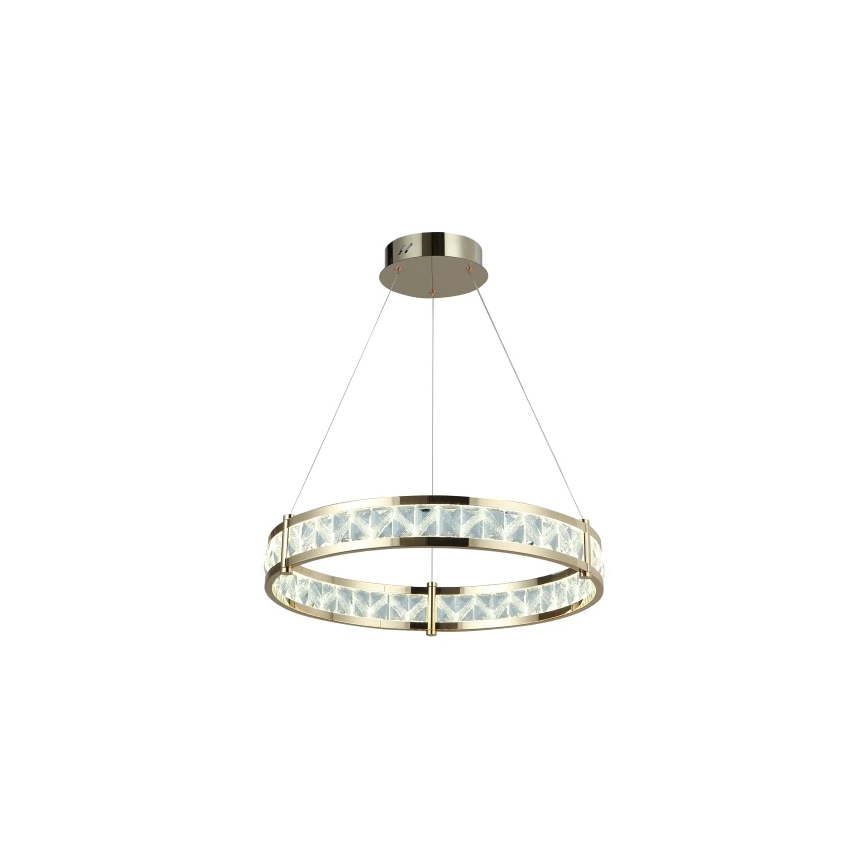 LED dæmpbar krystal-lysekrone med wireophæng ENRIQUE LED/40W//230V 3000-6000K Ø 60 cm + fjernbetjening