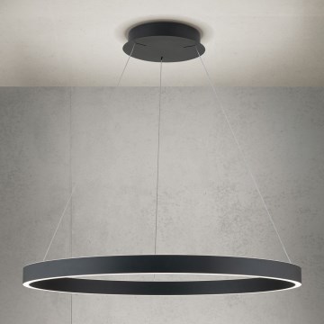 LED dæmpbar pendel på kabel KOLK LED/80W/230V 2700/3000/4000K diameter 80 cm sort