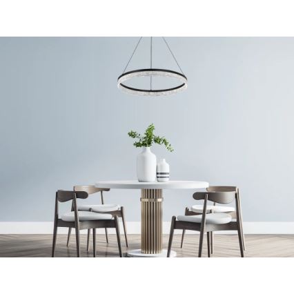 LED dæmpbar pendel med wireophæng ALIANZ LED/45W/230V 3000-6000K Ø 60 cm + fjernbetjening