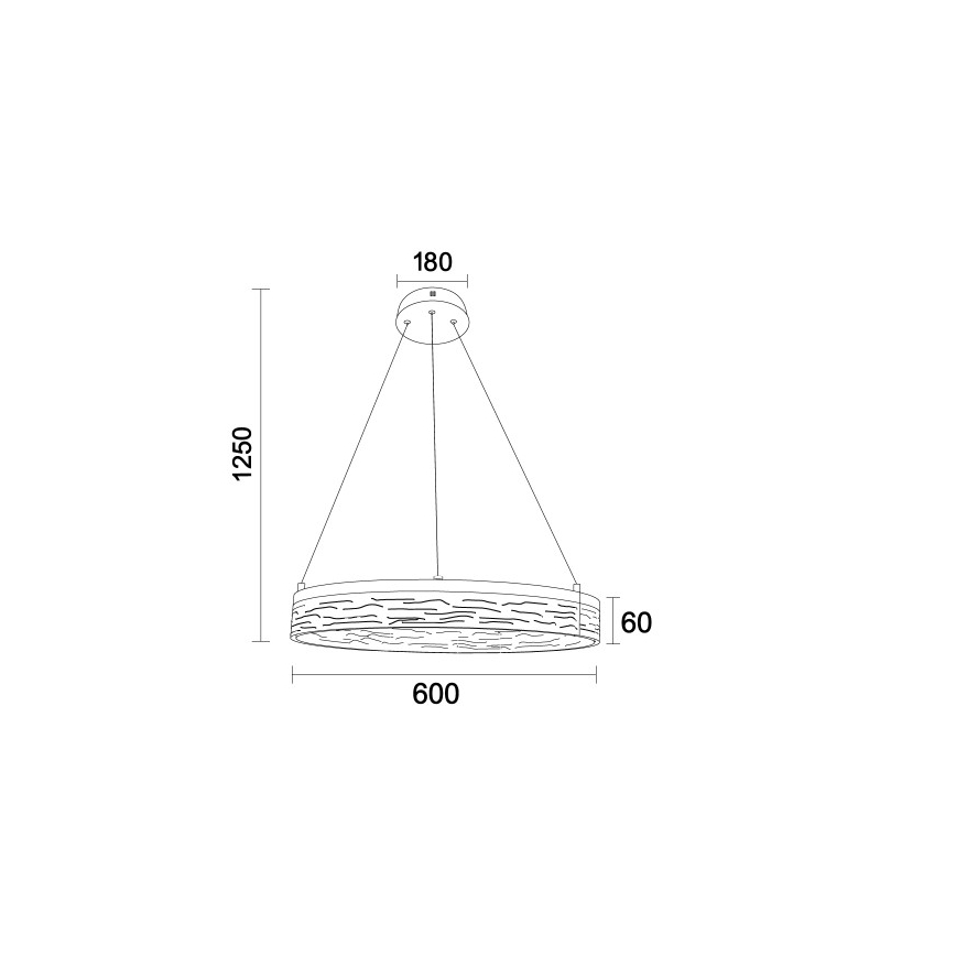 LED dæmpbar pendel med wireophæng ALIANZ LED/45W/230V 3000-6000K Ø 60 cm + fjernbetjening