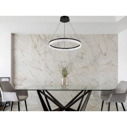 Dæmpbar LED-lysekrone på wire ALIANZ LED/60W/230V 3000-6000K Ø 80 cm + fjernbetjening