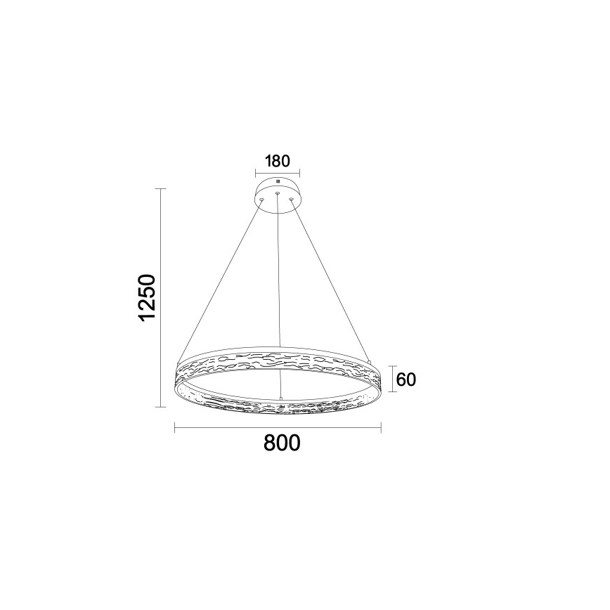 Dæmpbar LED-lysekrone på wire ALIANZ LED/60W/230V 3000-6000K Ø 80 cm + fjernbetjening