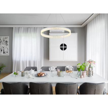 Dæmpbar LED-pendel på wire ALIANZ LED/60W/230V 3000-6000K Ø 80 cm + fjernbetjening