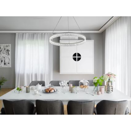 Dæmpbar LED-pendel på wire ALIANZ LED/60W/230V 3000-6000K Ø 80 cm + fjernbetjening