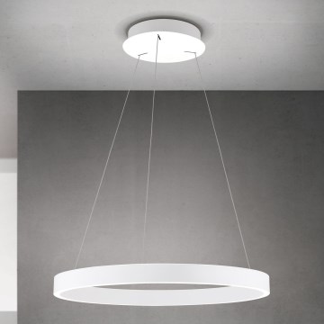 LED dæmpbar pendel på wire KOLK LED/60W/230V 2700/3000/4000K Ø 60 cm hvid