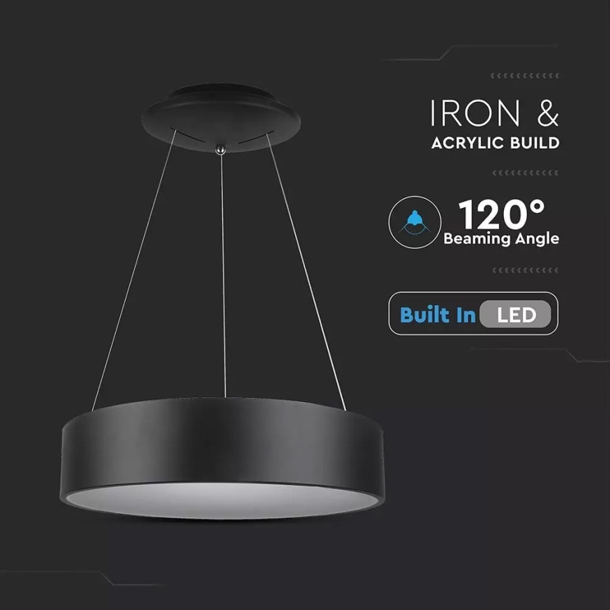 LED Dæmpbar pendel på wire LED/30W/230V