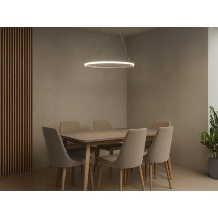 Dæmpbar LED-pendel på wire LED/32W/230V 3000-6500K Ø 60 cm + fjernbetjening