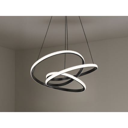 LED-dæmpbar pendel på wire LED/90W/230V 3000-6500K Ø 47 cm + fjernbetjening