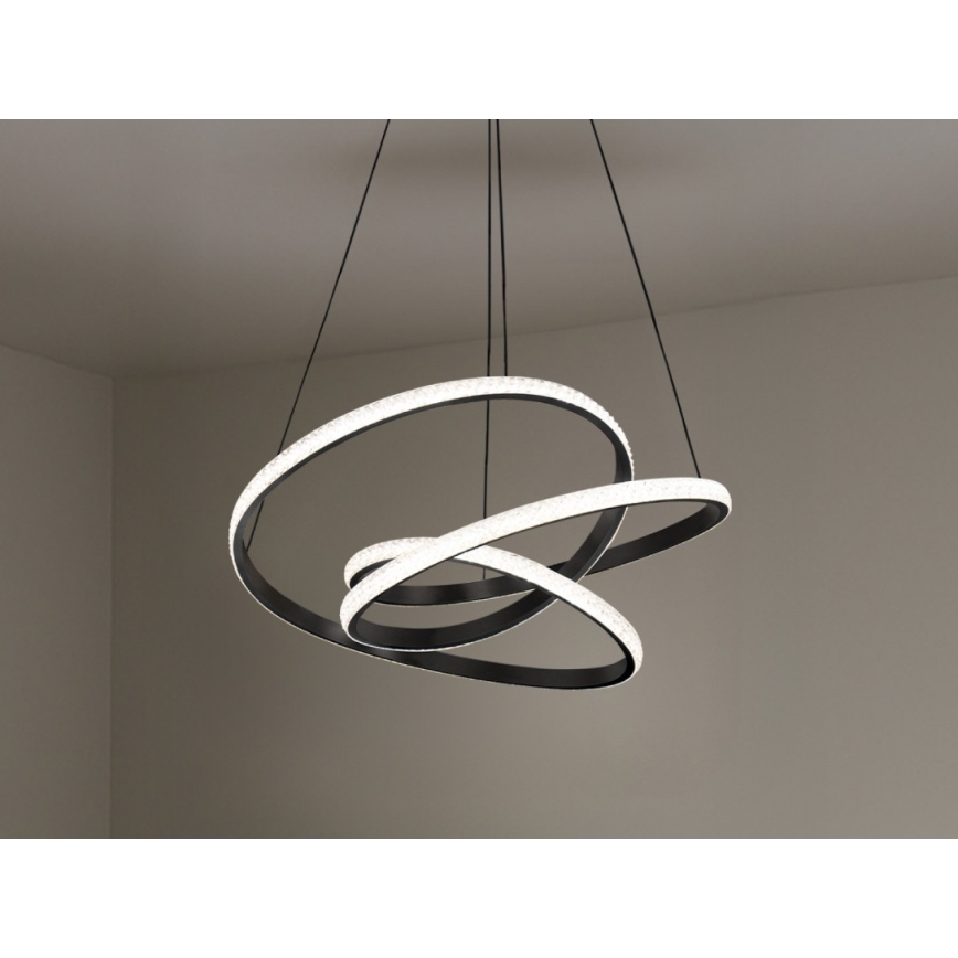 LED-dæmpbar pendel på wire LED/90W/230V 3000-6500K Ø 47 cm + fjernbetjening