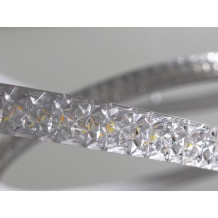 Dæmpbar LED-lysekrone på wire LED/90W/230V 3000-6500K Ø 47 cm + fjernbetjening