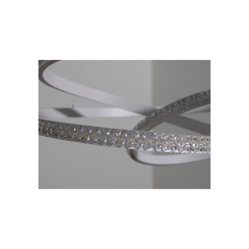 Dæmpbar LED-lysekrone på wire LED/90W/230V 3000-6500K Ø 47 cm + fjernbetjening