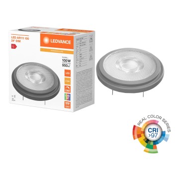 LED-dæmpbar pære AR111 G53/13,5W/12V 2700K 24° CRI 97 - Ledvance