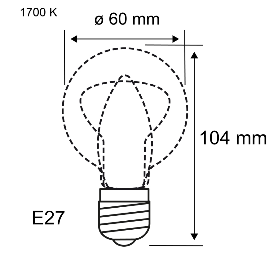 LED-dæmpbar pære FILAMENT E27/6W/230V 1700K - Paulmann 28522