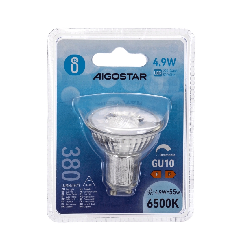 LED dæmpbar pære GU10/4,9W/230V 6500K - Aigostar
