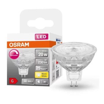 LED dæmpbar pære GU5,3/3,4W/12V 2700K CRI 90 - Osram