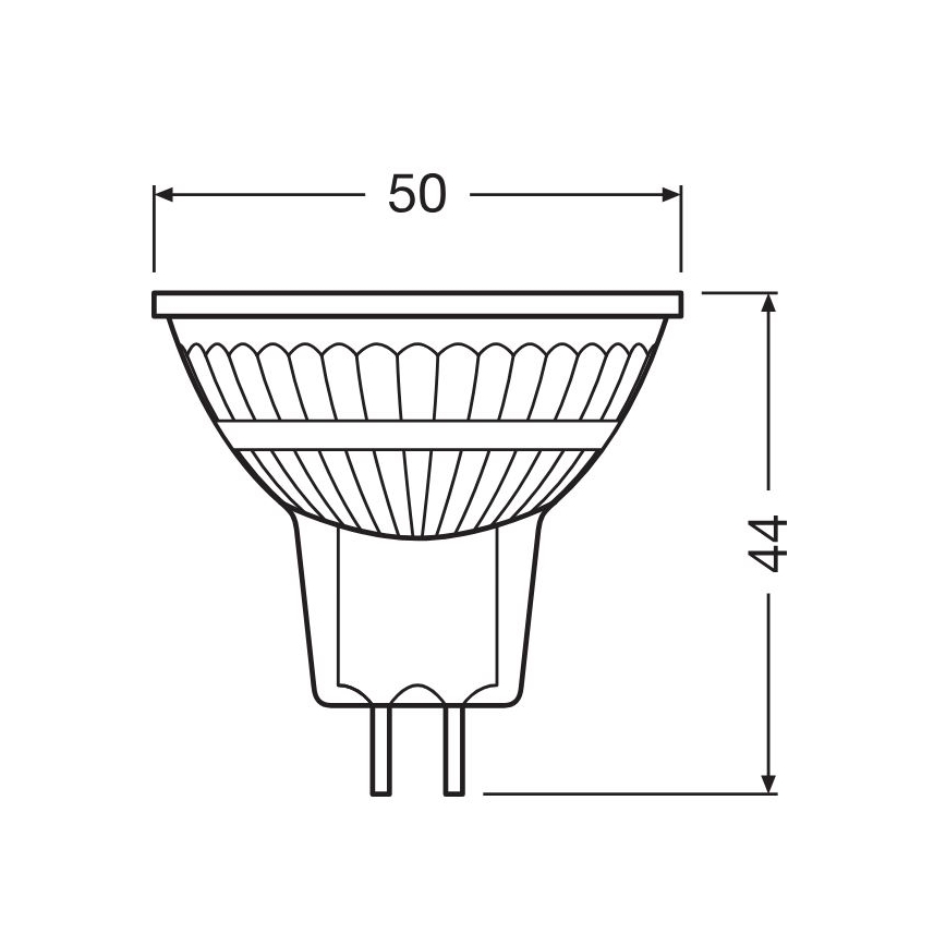 LED dæmpbar pære GU5,3/3,4W/12V 2700K CRI 90 - Osram