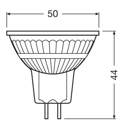 LED dæmpbar pære GU5,3/3,4W/230V 2700K CRI 90 - Osram