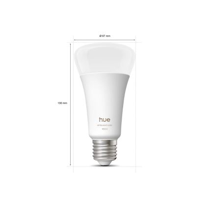 Dæmpbar LED-pære Philips Hue WHITE AND COLOR AMBIANCE E27/11,8W/230V 1000-20000K