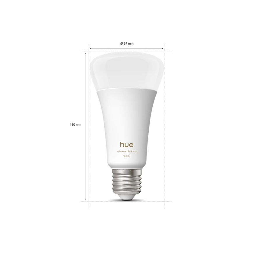 LED dæmpbar pære Philips Hue WHITE AMBIANCE E27/11,8W/230V 1000-20000K