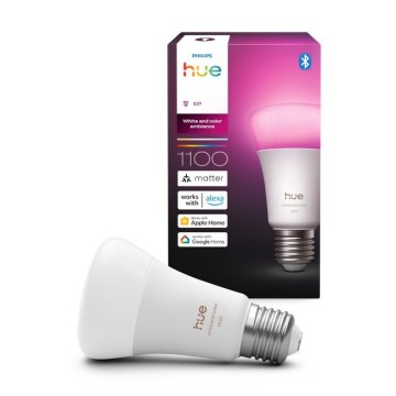LED-dæmpbar pære Philips Hue WHITE AND COLOR AMBIANCE E27/8,1W/230V 1000-20000K