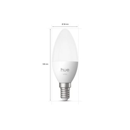 LED-dæmpbar pære Philips Hue White B39 E14/3,9W/230V 2700K