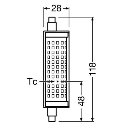 LED dæmpbar pære R7s/18,2W/230V 2700K 118 mm - Osram