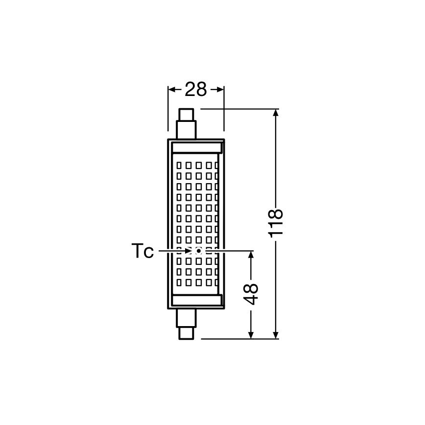 LED dæmpbar pære R7s/18,2W/230V 2700K 118 mm - Osram