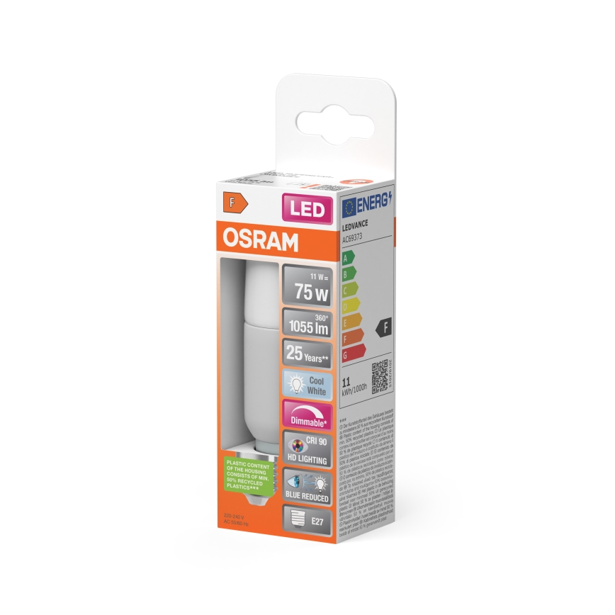 LED-dæmpbar pære STICK E27/11W/230V 4000K CRI 90 - Osram