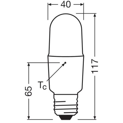 LED-dæmpbar pære STICK E27/11W/230V 4000K CRI 90 - Osram